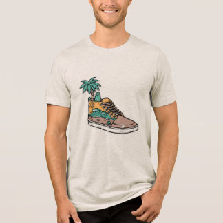 T-shirt En Tri-matière Palm Tree & Beach Wave Shoe Illustration