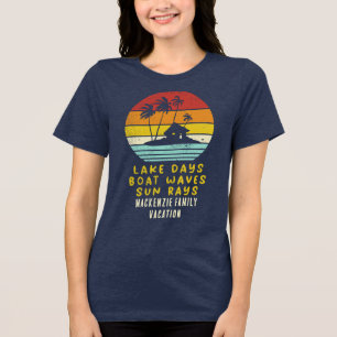 T-shirt En Tri-matière Palm Trees Beach Cabane Famille Vacances Personnal