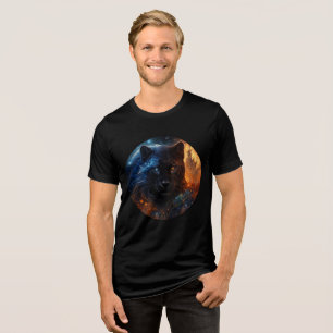 T-shirt En Tri-matière Panthère cosmique – Art fantastique jour et nuit