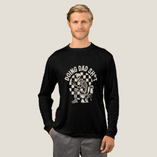 T-shirt En Tri-matière Papa Carburant" Skeleton Boire Bière - Drôle père'