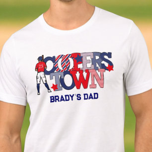 T-shirt En Tri-matière Papa du joueur de baseball patriotique Cooperstown