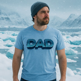 T-shirt En Tri-matière Papa en acier bleu