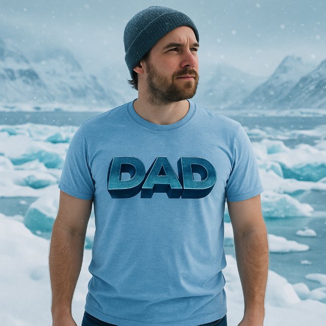 T-shirt En Tri-matière Papa en acier bleu (Créateur téléchargé)
