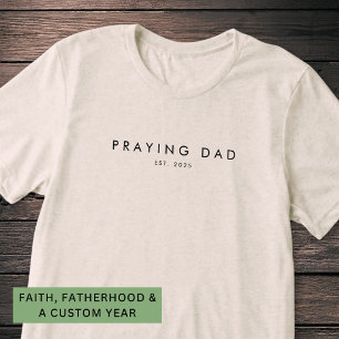 T-shirt En Tri-matière Papa qui prie Année d'établissement Christianisme