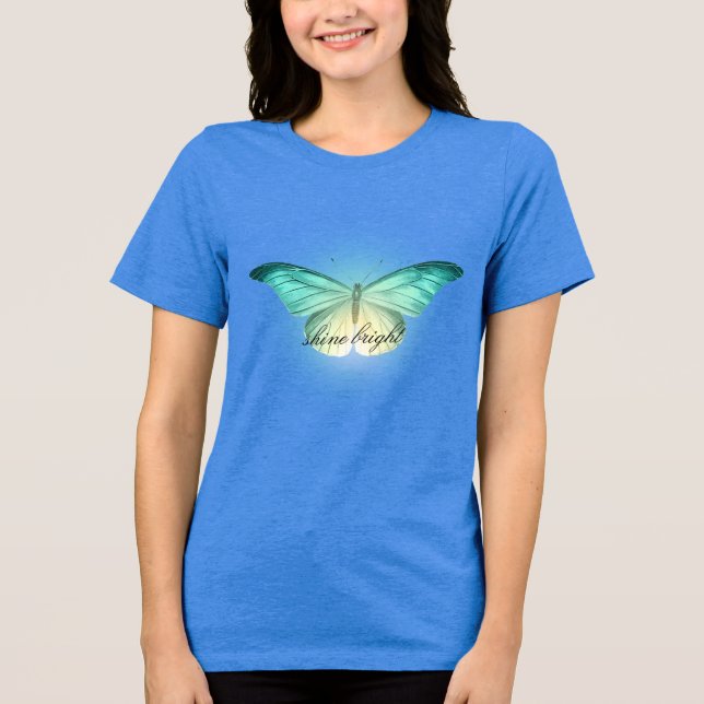 T-shirt En Tri-matière Papillon de crème de menthe (Recto)