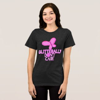 T-shirt En Tri-matière Papillon rose pailleté s'en fiche