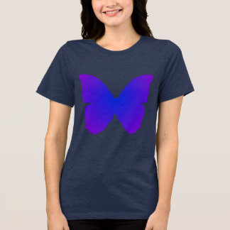 T-shirt En Tri-matière Papillon Violet et Bleu