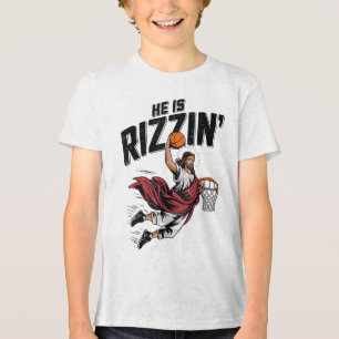 T-shirt En Tri-matière Pâques Il Rizzin Jésus Basketball Christian Vous