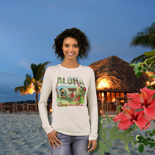 T-shirt En Tri-matière Paradis Tropical Aloha Personnalisé Recto-Verso