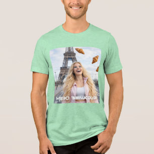 T-SHIRT EN TRI-MATIÈRE PARIS - MERCI BEAUCOUP
