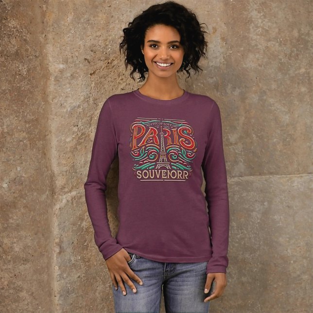 T-shirt En Tri-matière Parisian Bloom Love Symphony à manches longues (Créateur téléchargé)