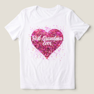 T-shirt En Tri-matière Parties scintillant rose étincelle coeur meilleur