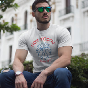 T-shirt En Tri-matière Pas aujourd'hui, fasciste - Chemise d'aigle géomét