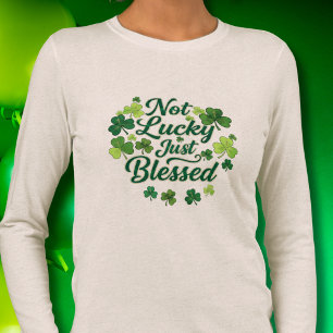T-shirt En Tri-matière Pas chanceux juste bénis Trèfle Saint-Patrick