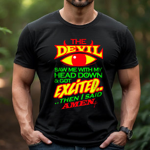 T-shirt En Tri-matière Pasteur chrétien Le diable était excité