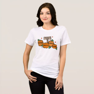 T-shirt En Tri-matière Patch de grand-mère avec quatre Citrouilles