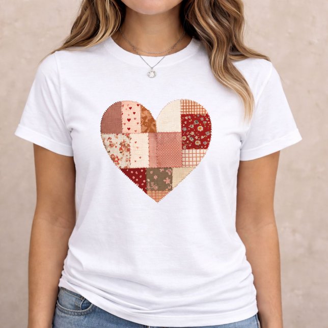 T-shirt En Tri-matière Patchwork Heart Valentine (Créateur téléchargé)