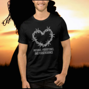 T-shirt En Tri-matière Patience, persévérance et persévérance - Sobre