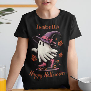 T-shirt En Tri-matière Patinage à rouleaux Halloween mignon Fantôme perso