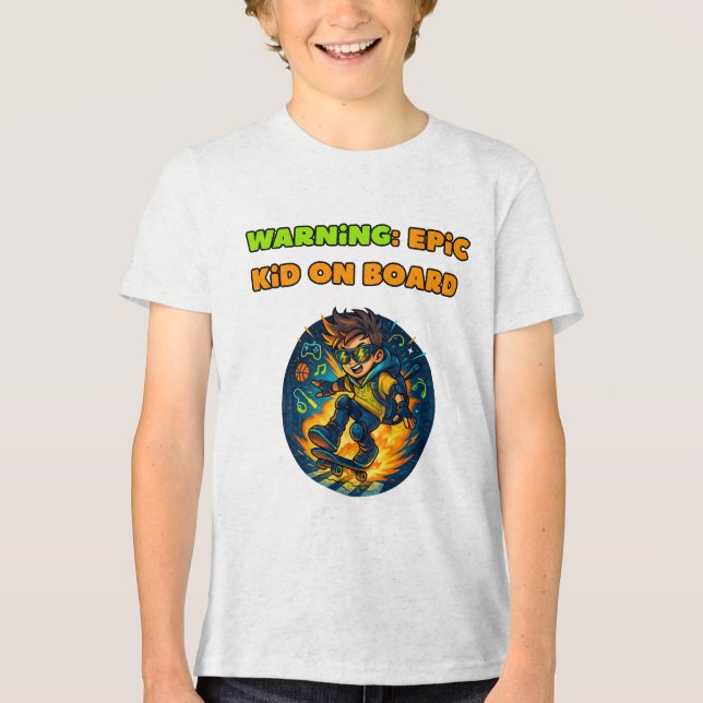 T-shirt En Tri-matière Patinage épique cool chemise pour enfants (Recto)
