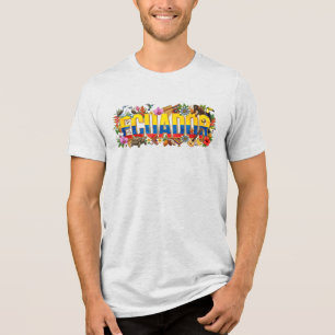 T-shirt En Tri-matière Patrimoine de l'Équateur - Faune, Culture & Tradit