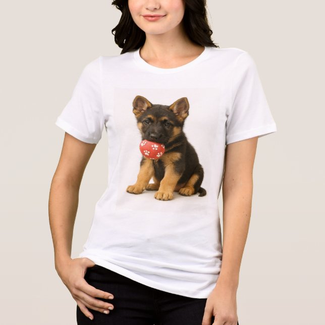 T-shirt En Tri-matière Patrouilles De Mon Bal - Allemand Shepherd Pup (Recto)