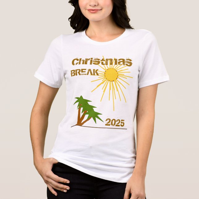 T-shirt En Tri-matière Pause printanière des palmiers de l'île tropicale (Recto)