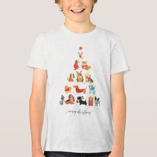 T-shirt En Tri-matière Paw-some Christmas Tree - Un jour férié à la traîn