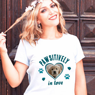 T-shirt En Tri-matière Pawsitly in Love Paw Heart Dog Photo