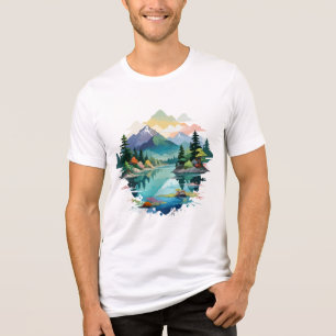 T-shirt En Tri-matière Paysage Serein Calme Tranquille Nature Extérieur A