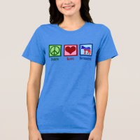 Peace Love Democrat Donkey Cute Femmes