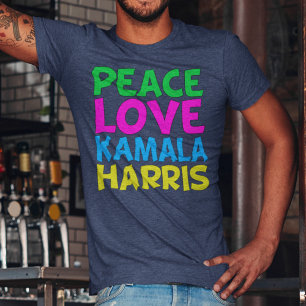 T-shirt En Tri-matière Peace Love Kamala Harris 2024 Election