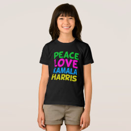 T-shirt En Tri-matière Peace Love Kamala Harris Cute Kids