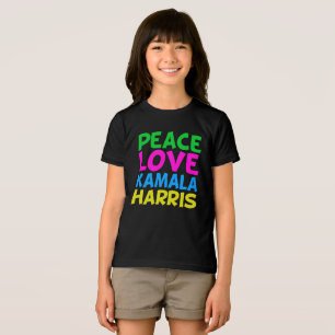 T-shirt En Tri-matière Peace Love Kamala Harris Cute Kids