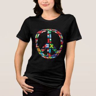 T-shirt En Tri-matière peace sign Tri-Blend Shirt 