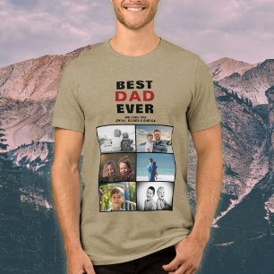 T-shirt En Tri-matière Père avec enfants et famille papa 6 Photo Collage