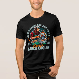 T-shirt En Tri-matière Père de famille drôle de menuiserie charpentier