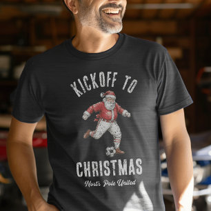 T-shirt En Tri-matière Père Noël de football « Coup d'envoi de Noël » Vac