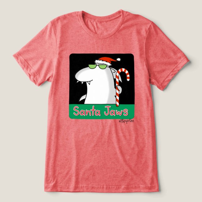 T-shirt En Tri-matière Père Noël Jaws (Design Recto)