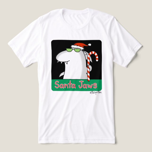 T-shirt En Tri-matière Père Noël Jaws (Design Recto)