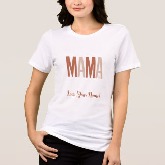 T-shirt En Tri-matière Personalized Boho MAMA Earth Tone Mother's Day