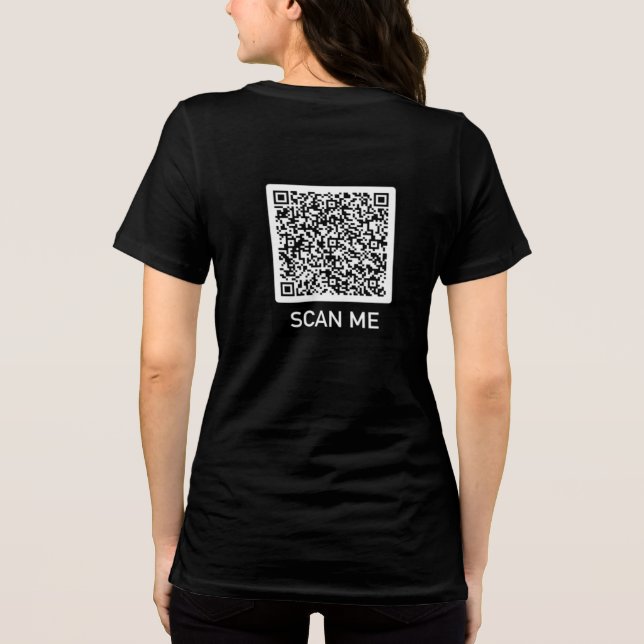T-shirt En Tri-matière Personalized Design Your Own Funny QR Code (Verso)