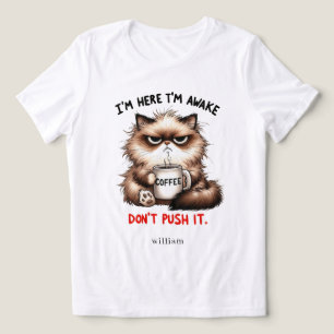 T-shirt En Tri-matière Personnalisé Je suis ici Je suis réveillé
