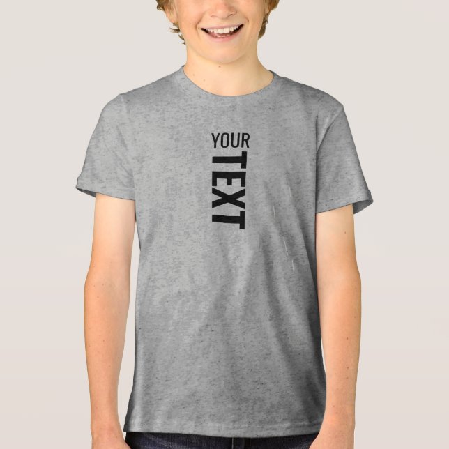 T-shirt En Tri-matière Personnalisé Moderne Enfants Garçons Filles Unisex (Recto)