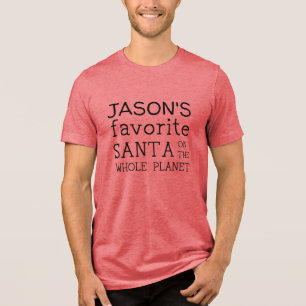 T-shirt En Tri-matière Personnalisé Nom Funny Noël Famille Humour