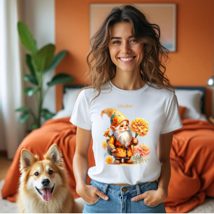 T-shirt En Tri-matière Personnalisé Octobre Mois de naissance Jardin Gnom