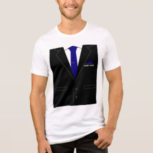 T-shirt En Tri-matière Personnalisé Votre nom Costume d'affaires et Crava