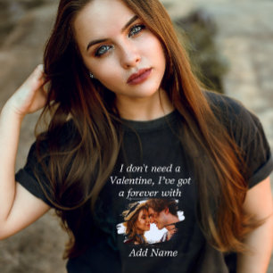 T-shirt En Tri-matière Personnaliser Photo & Texte Valentine Lady Noire M