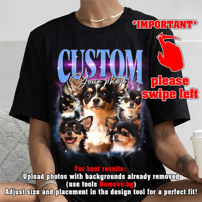 T-shirt En Tri-matière PERSONNALISER VOTRE propre animal de compagnie 90s (Créateur téléchargé)