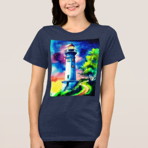 T-shirt En Tri-matière Phare sous un ciel étoilé